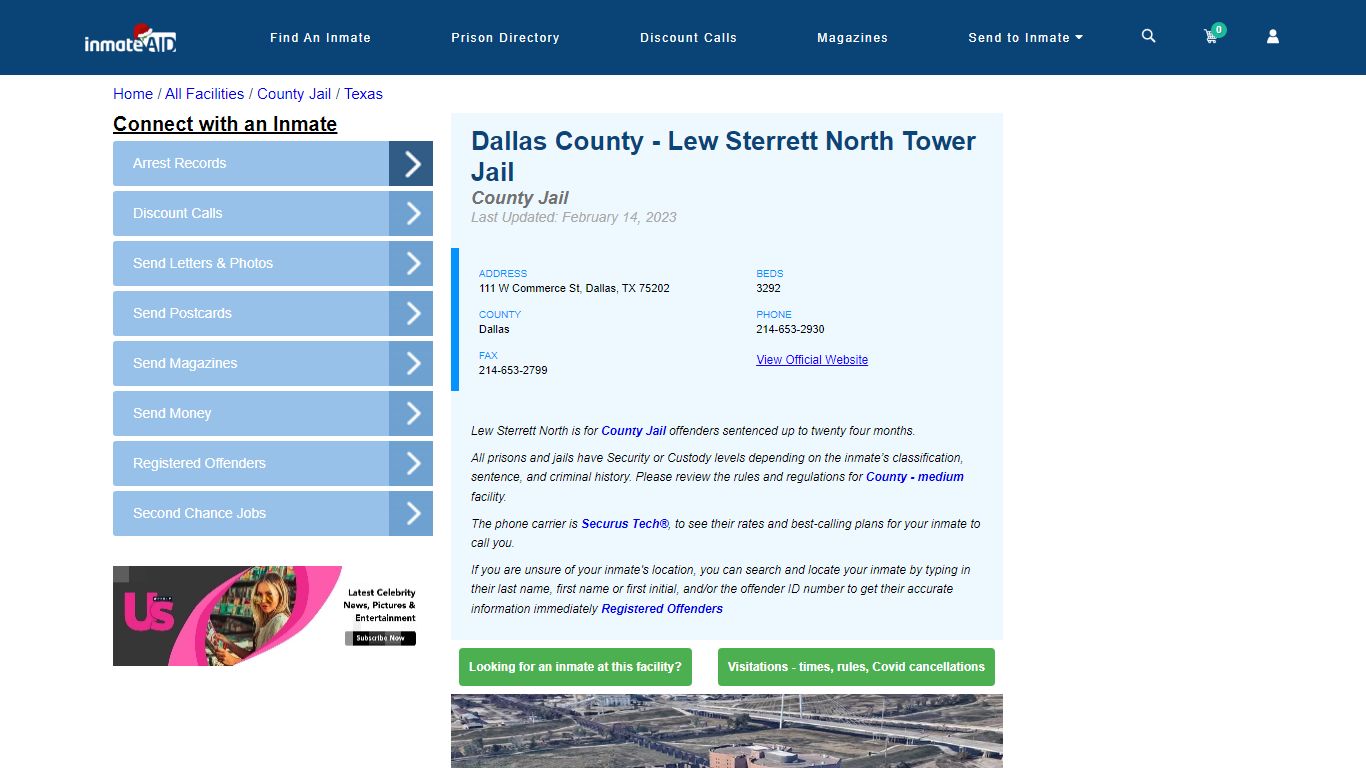 Dallas County - Lew Sterrett North Tower Jail - InmateAid